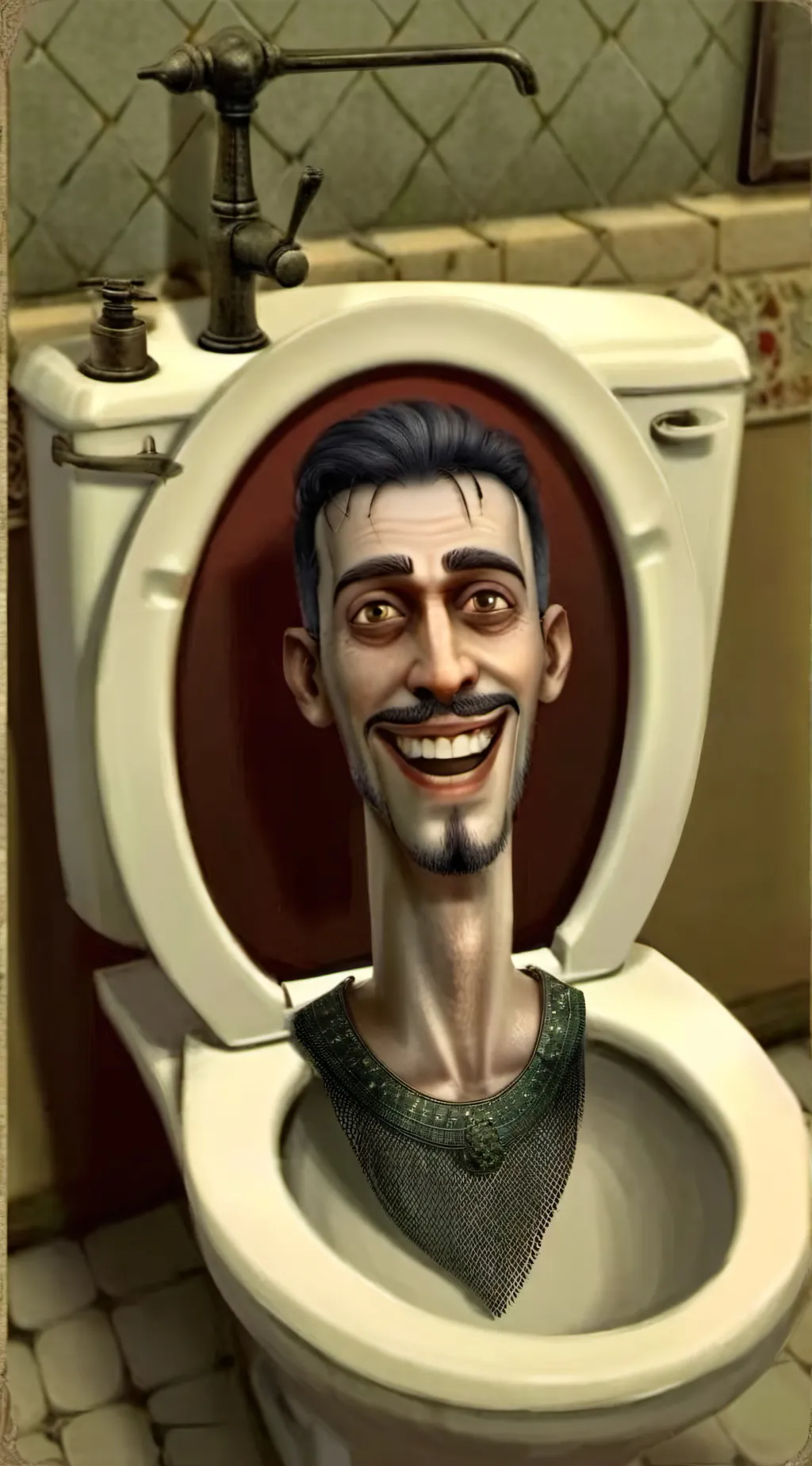 ai character: Skibidi toilet background