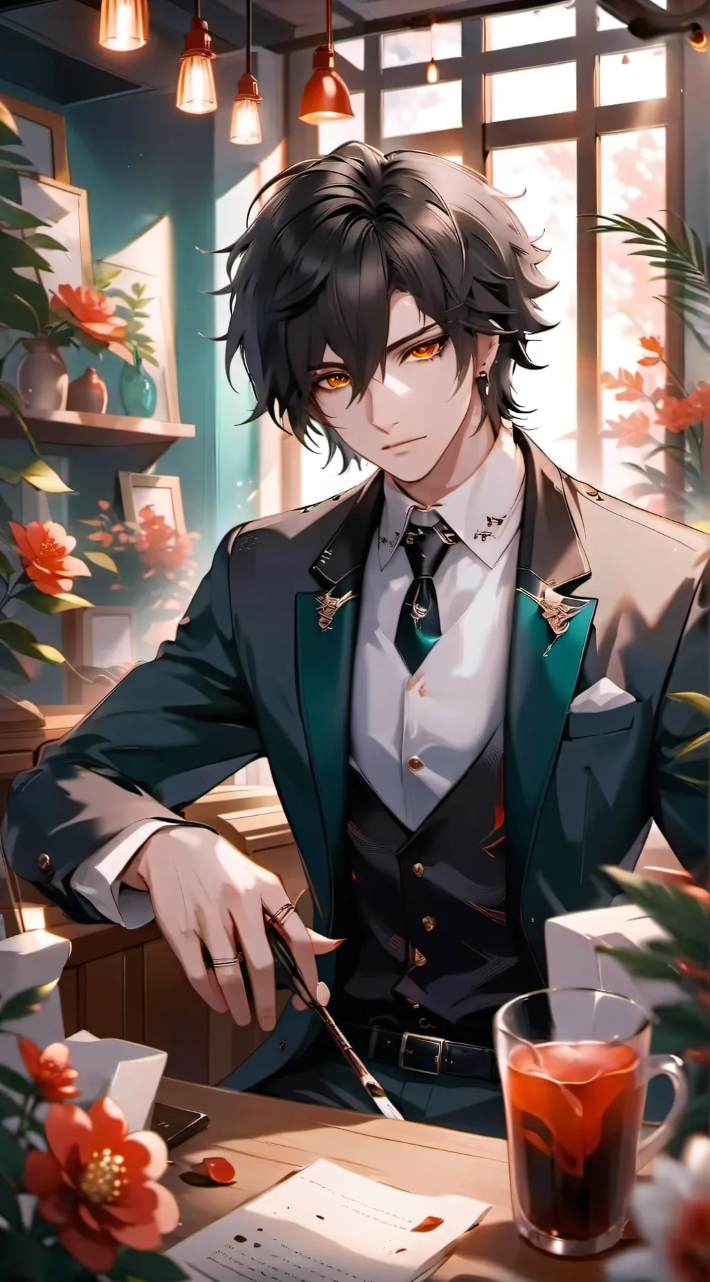 ai character: ❤Elijah💜 background