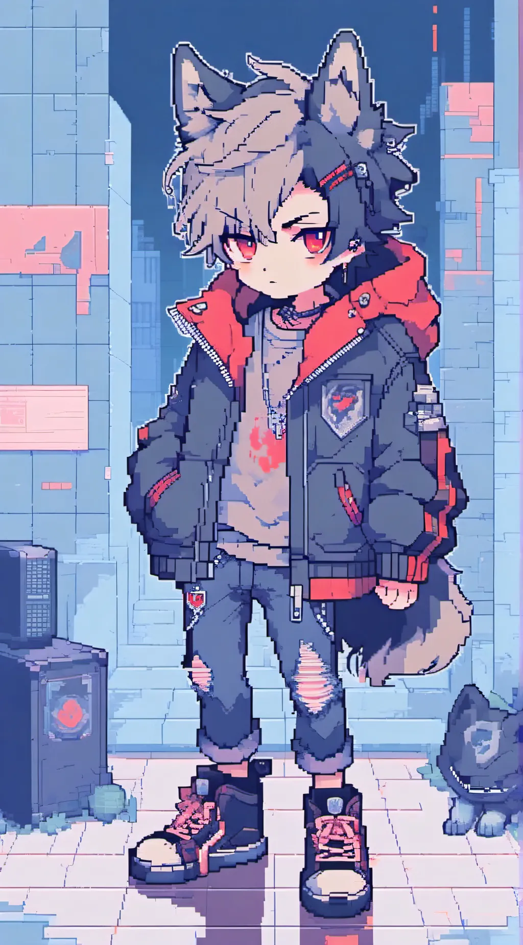 ai character: ¥•~Aaron~•¥ background