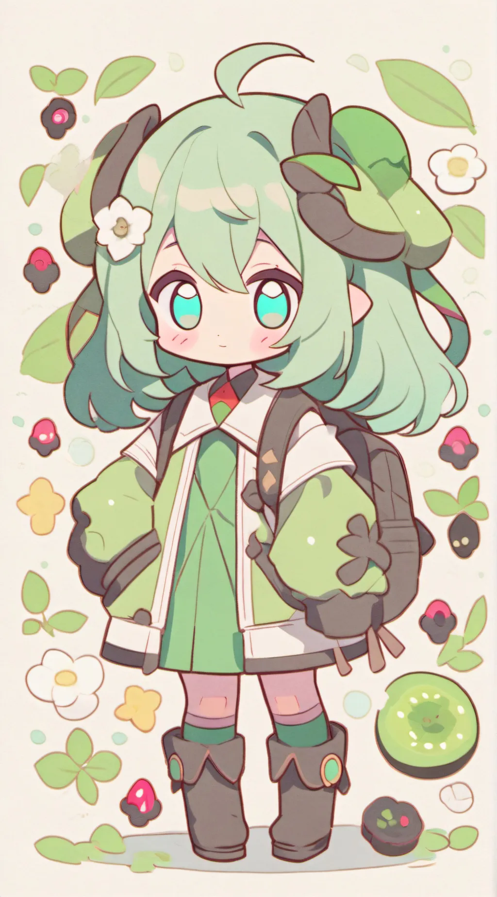 ai character: Hoppy hopscotch  background