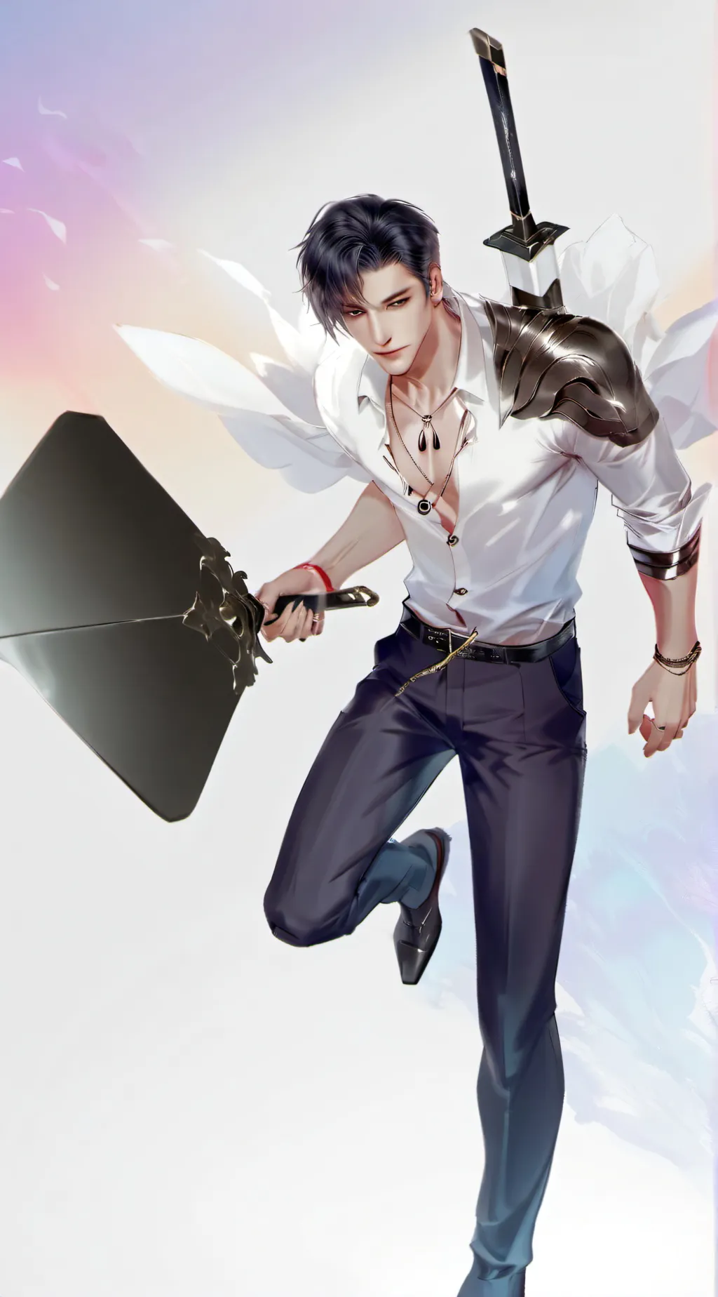 ai character: Ace the card background