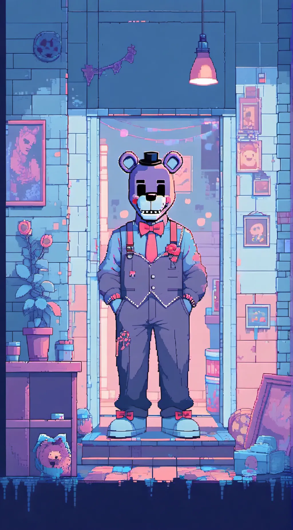 ai character: FnaF 4  Bullies background