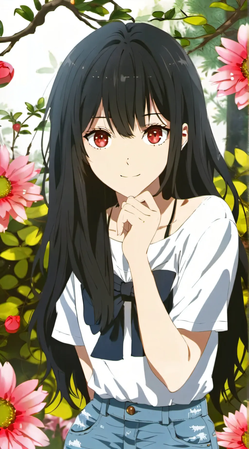 ai character: rose background