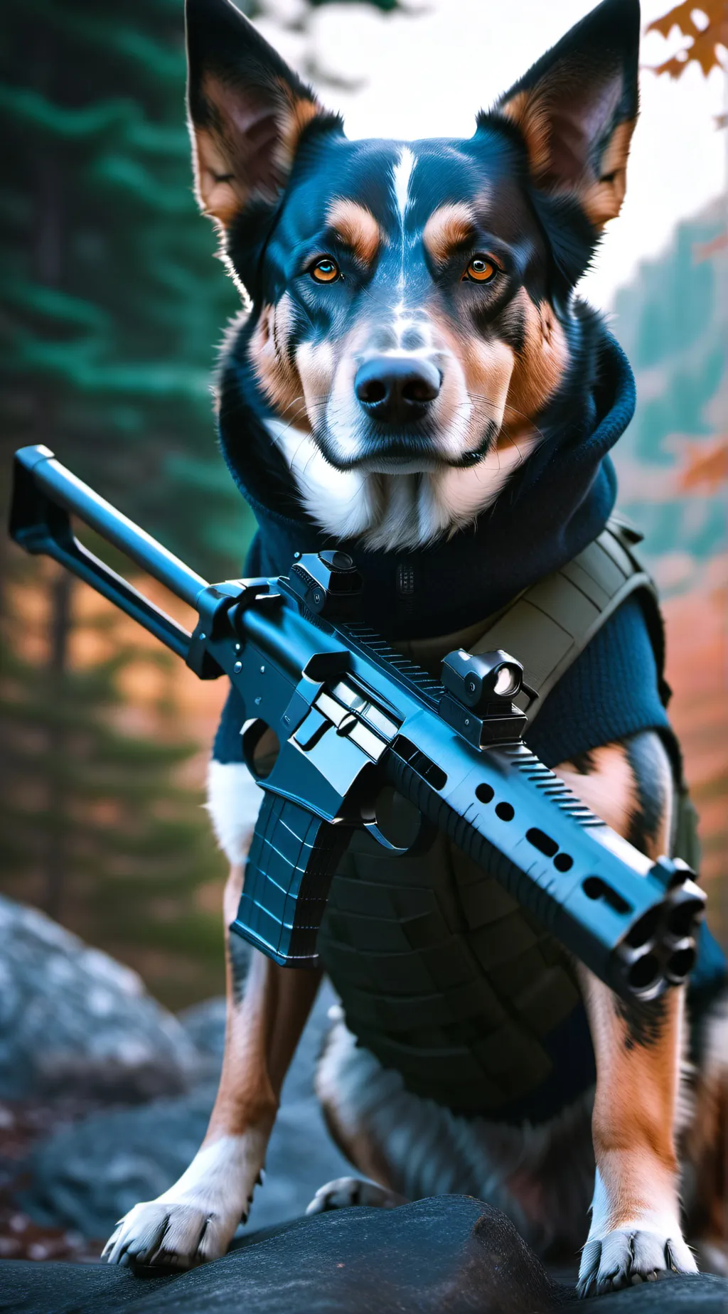 ai character: Put your hands up  background