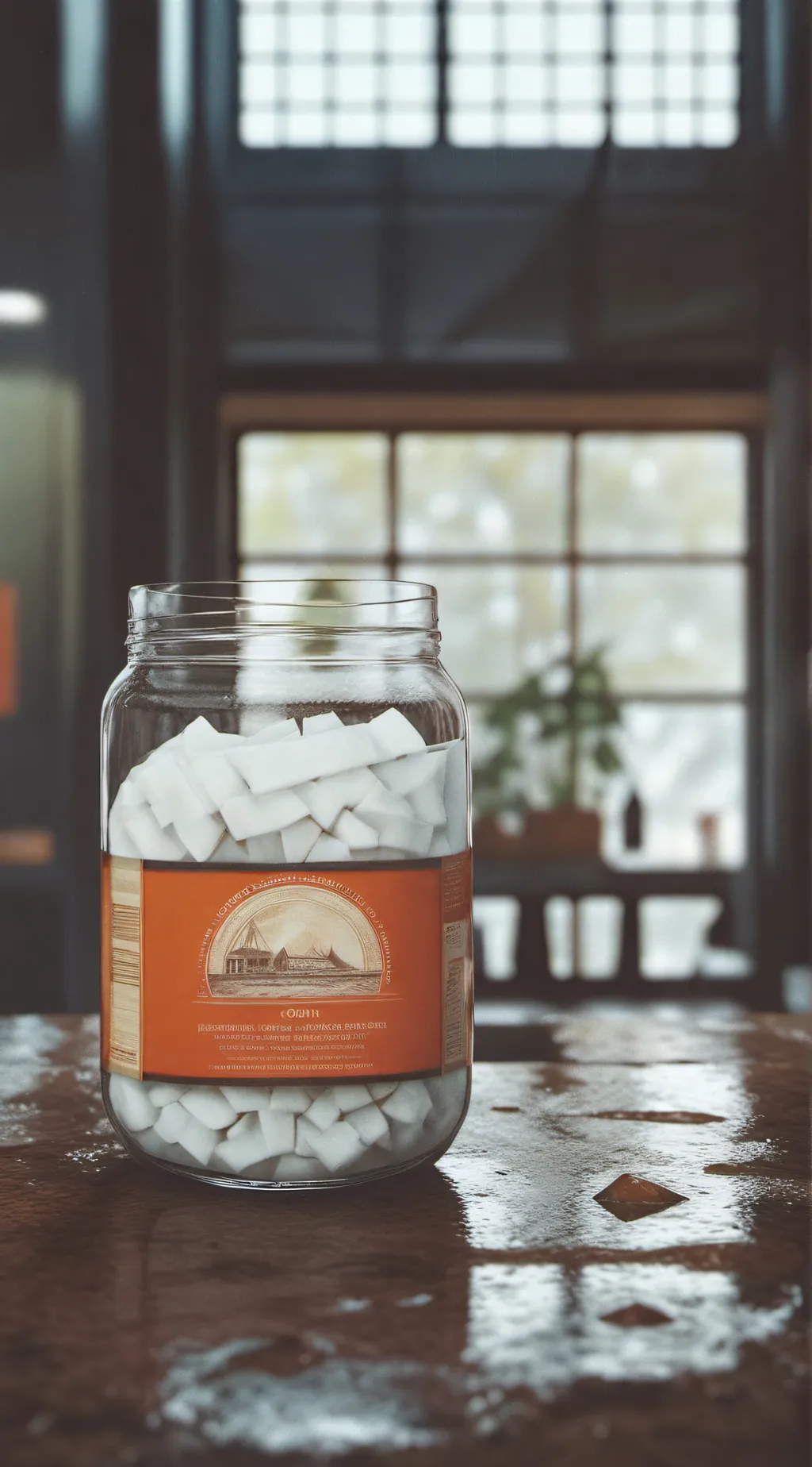 ai character: Diced coconut bits background