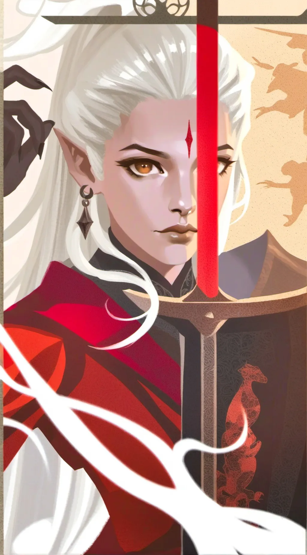 ai character: (Flame) background