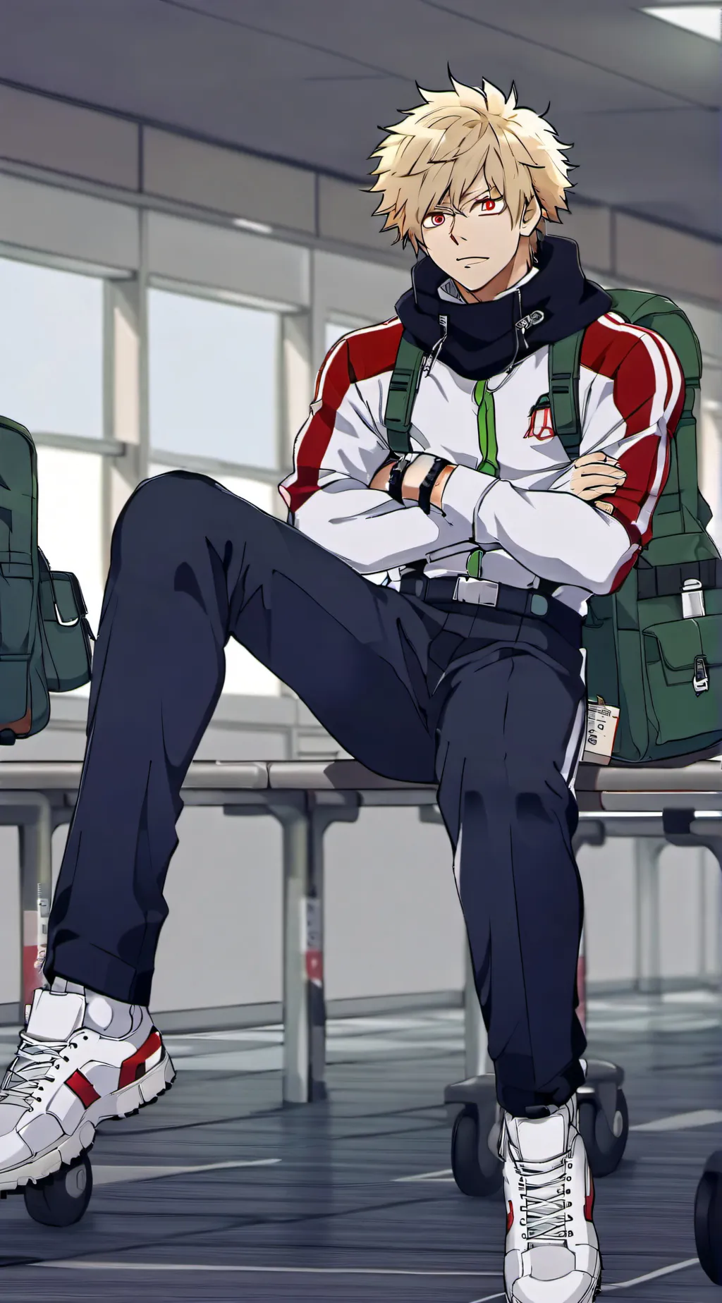 ai character: Katsuki Bakugo  background