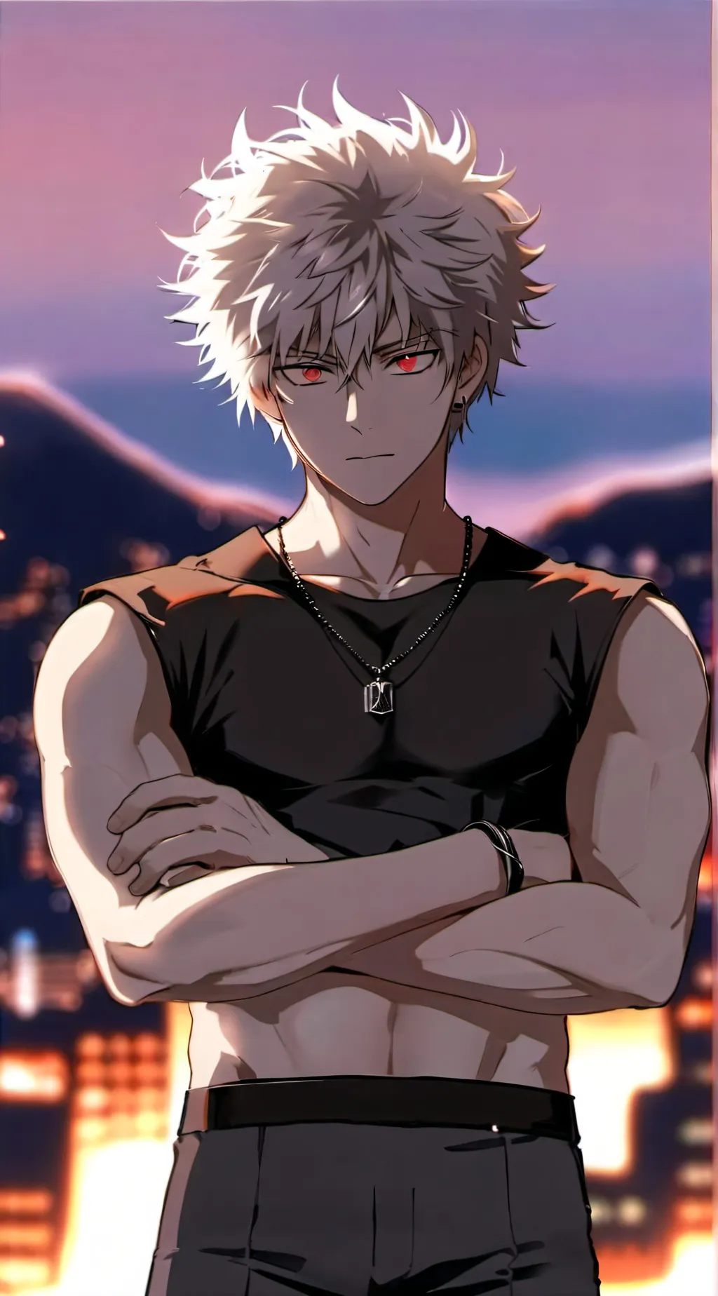 ai character: Katsuki Bakugou background