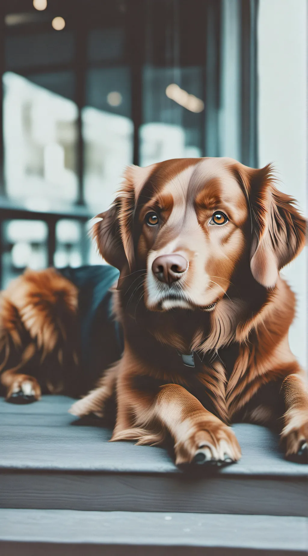 ai character: calming dog  background