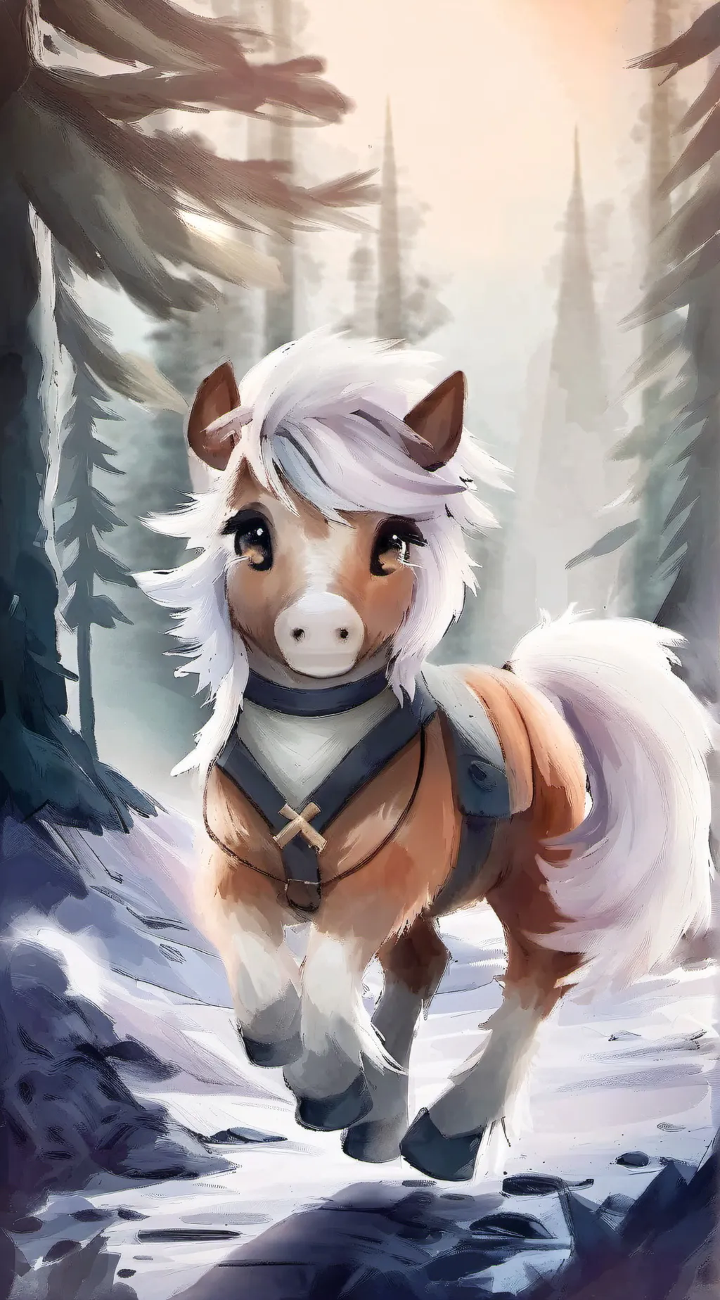 ai character: bumble a fat foal  background