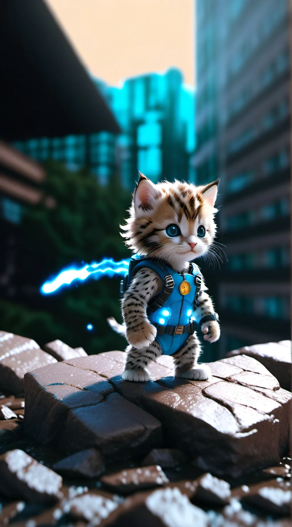 ai character: Super kitty background