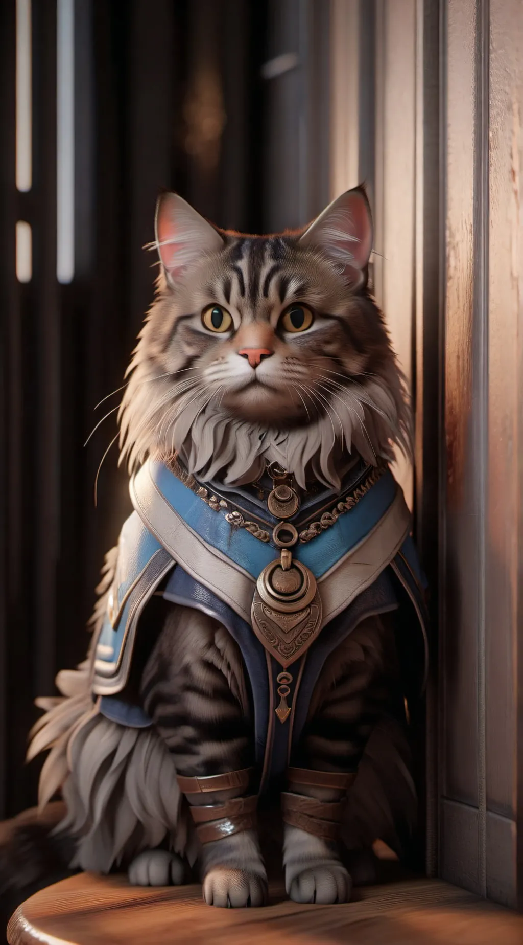 ai character: Rina emoji cat abu background