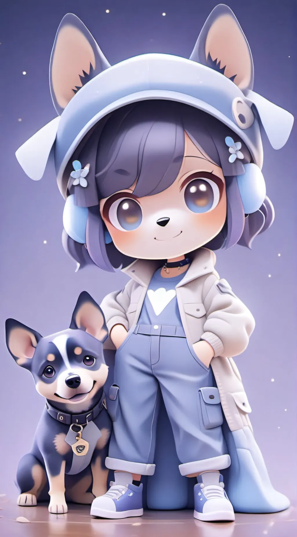 ai character: Bluey background