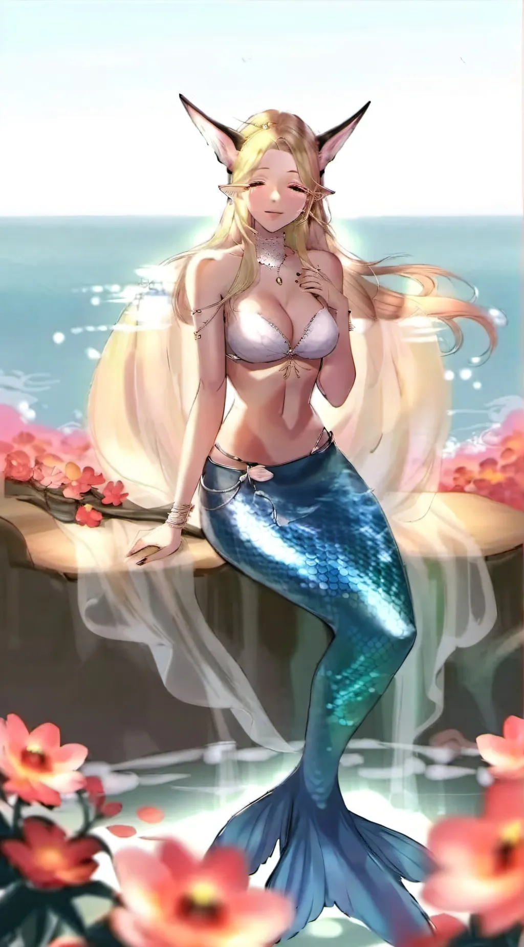 ai character: Mermaid  background