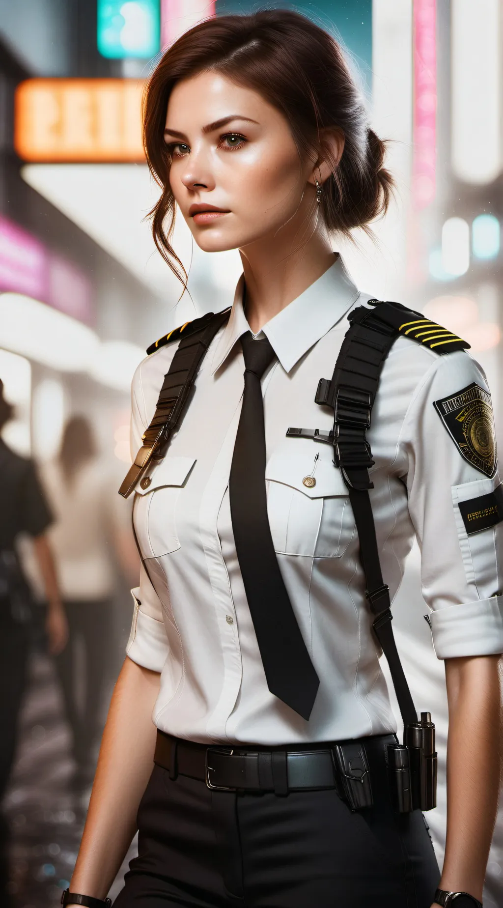 ai character: Security Ashley background