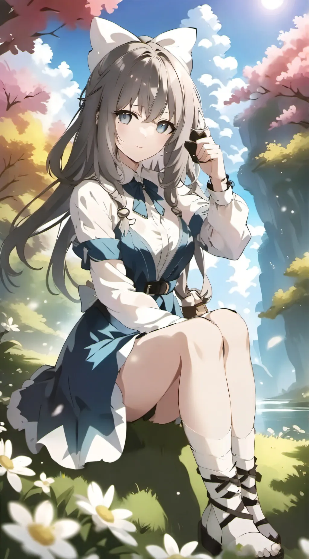 ai character: giantess school fr background