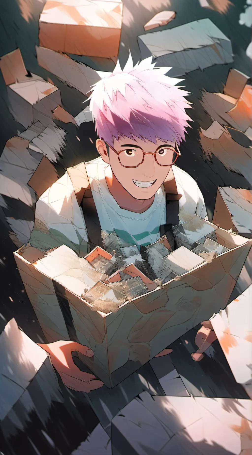 ai character: lankybox justin background