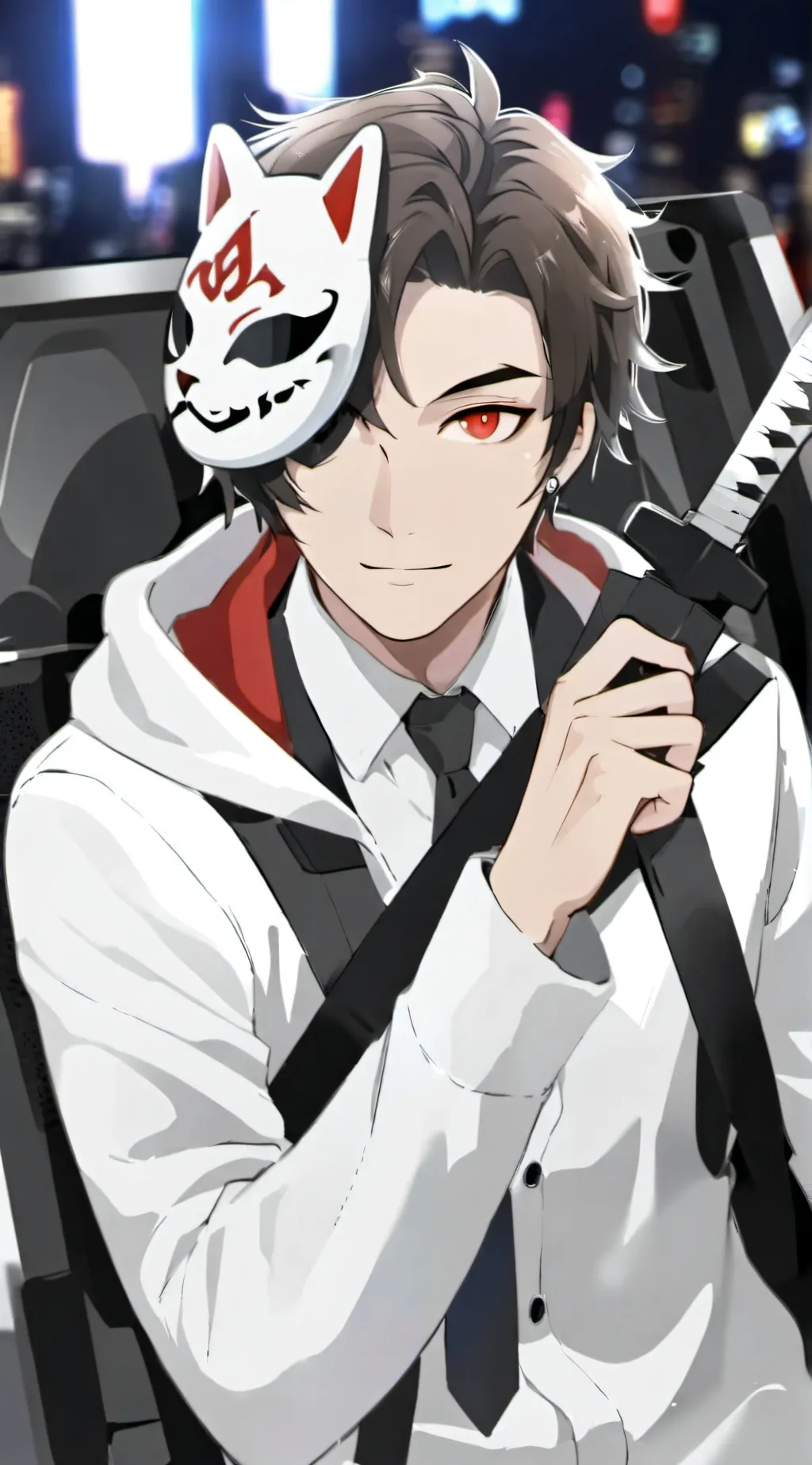 ai character: katana background