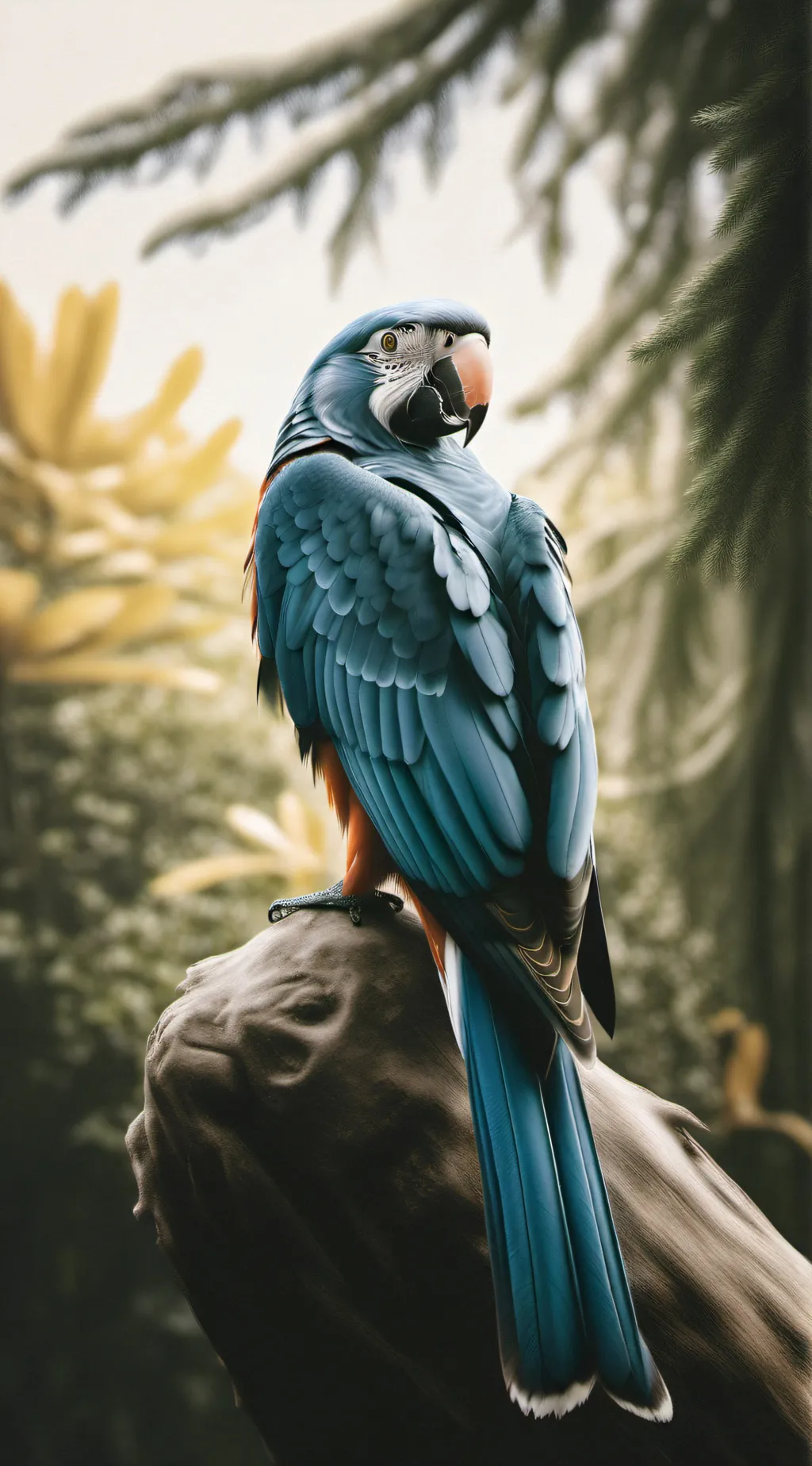 ai character: talking parrot background