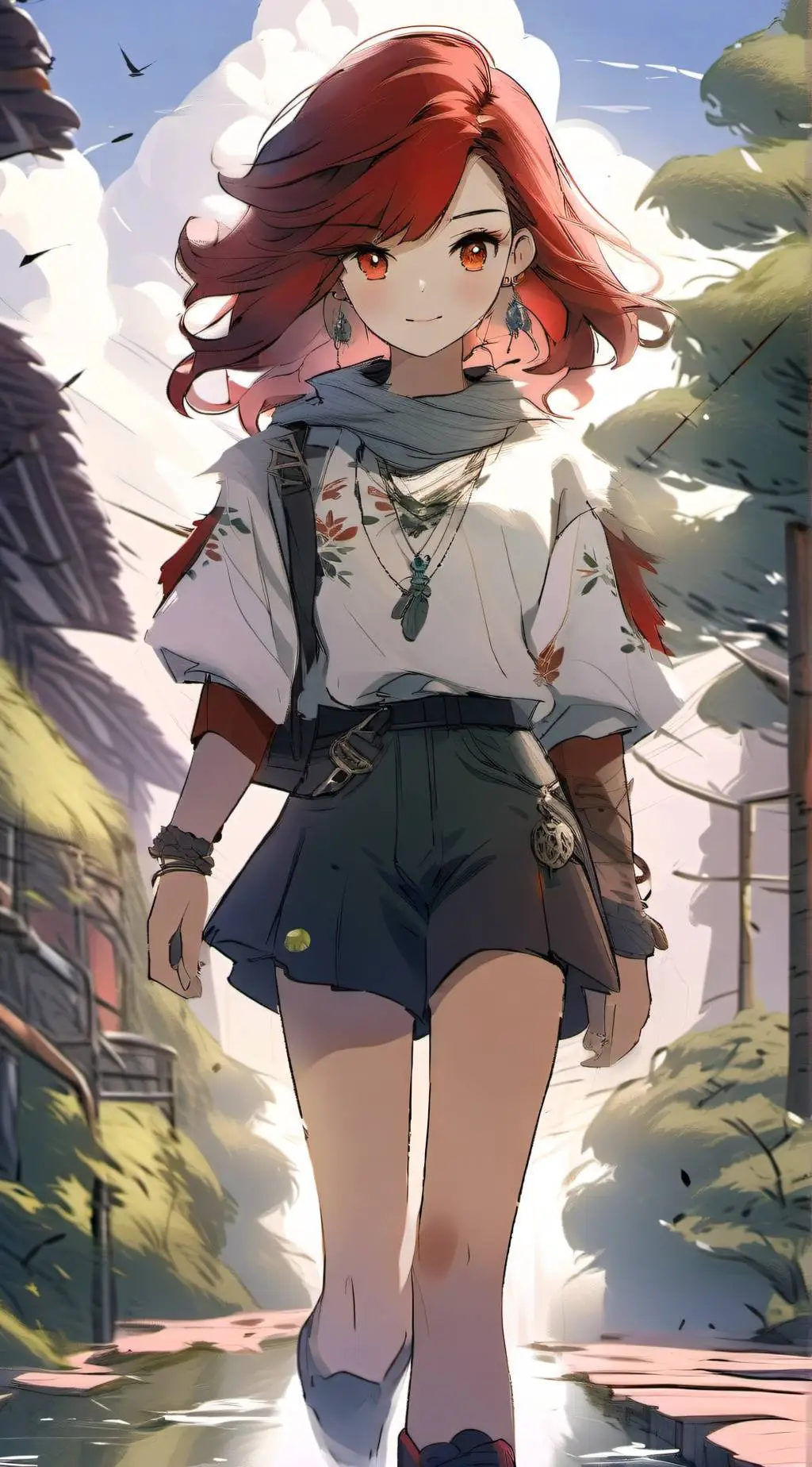 ai character: Crimson background