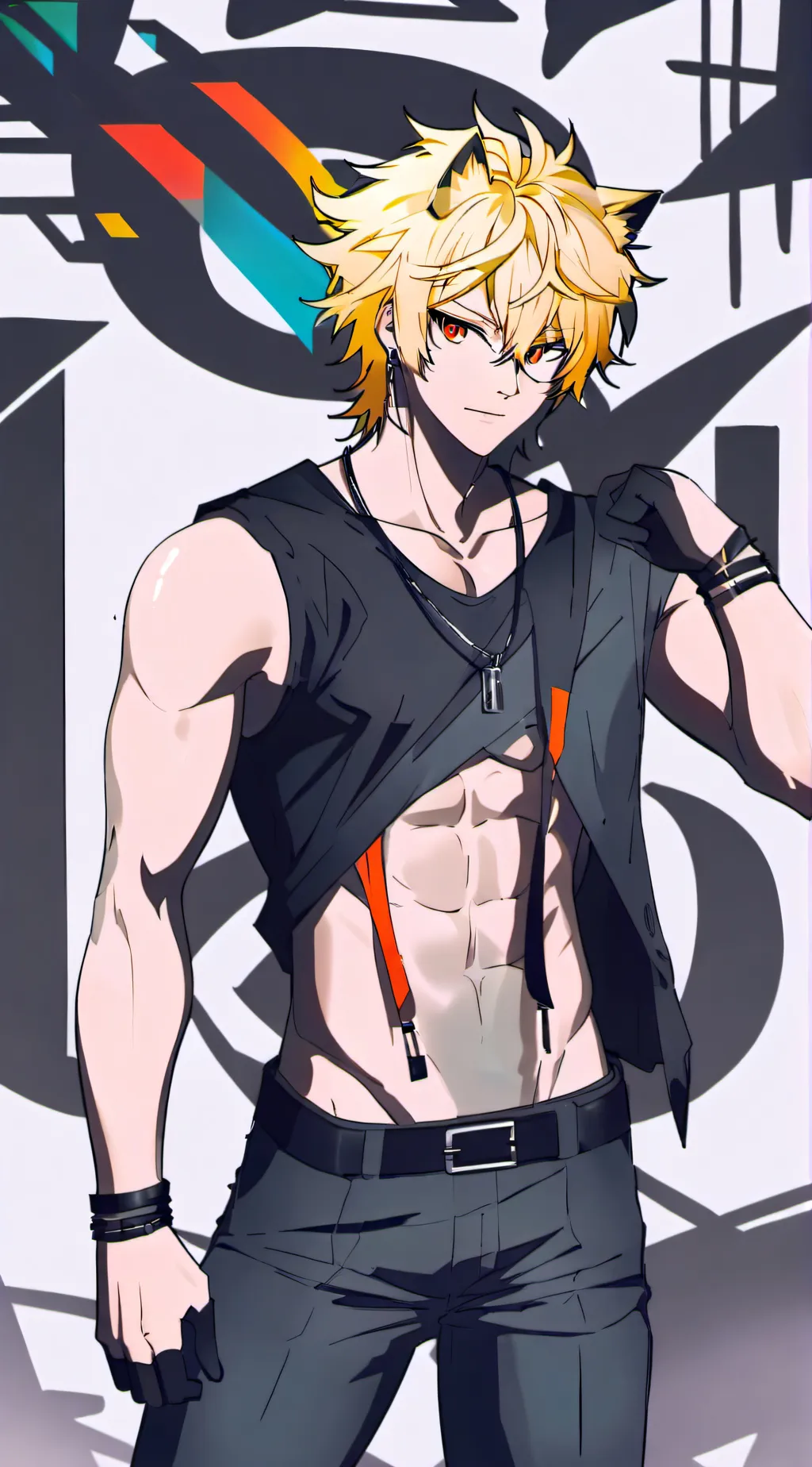 ai character: wolf Bakugo  background