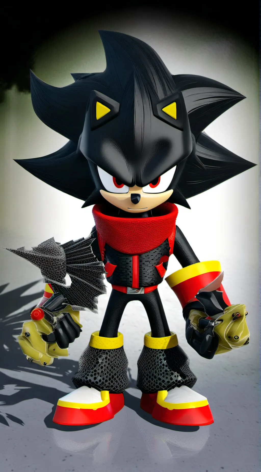 ai character: Future shadow god background