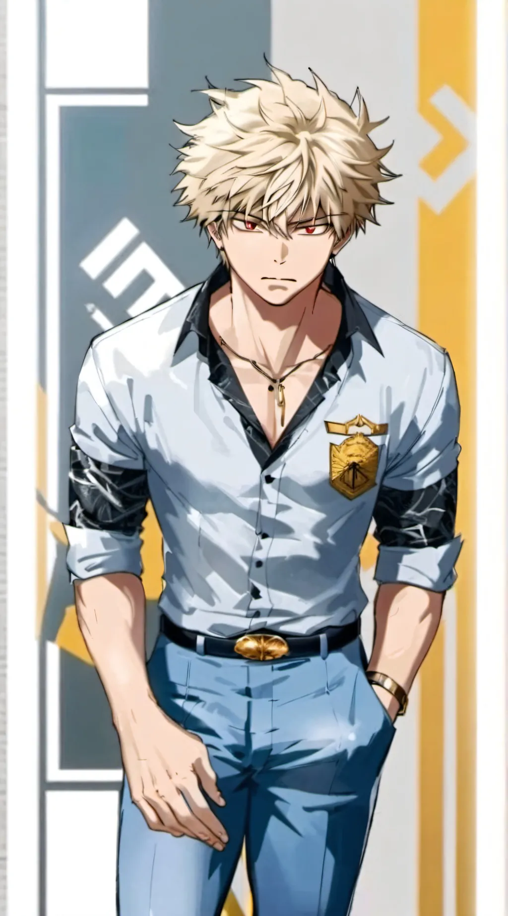 ai character: 💥~Bakugo~❤️‍🩹 background