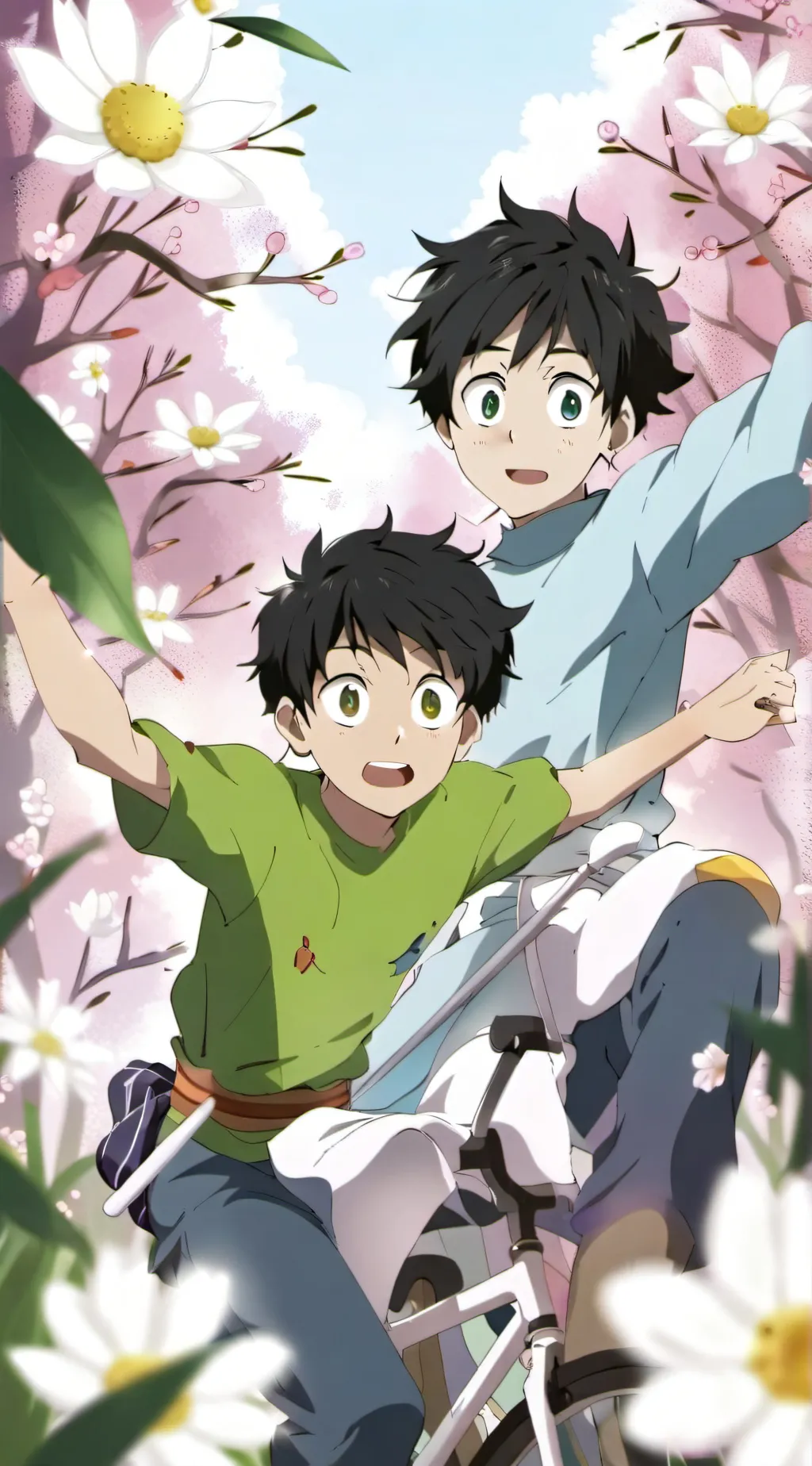 ai character: deku x bakugo  background