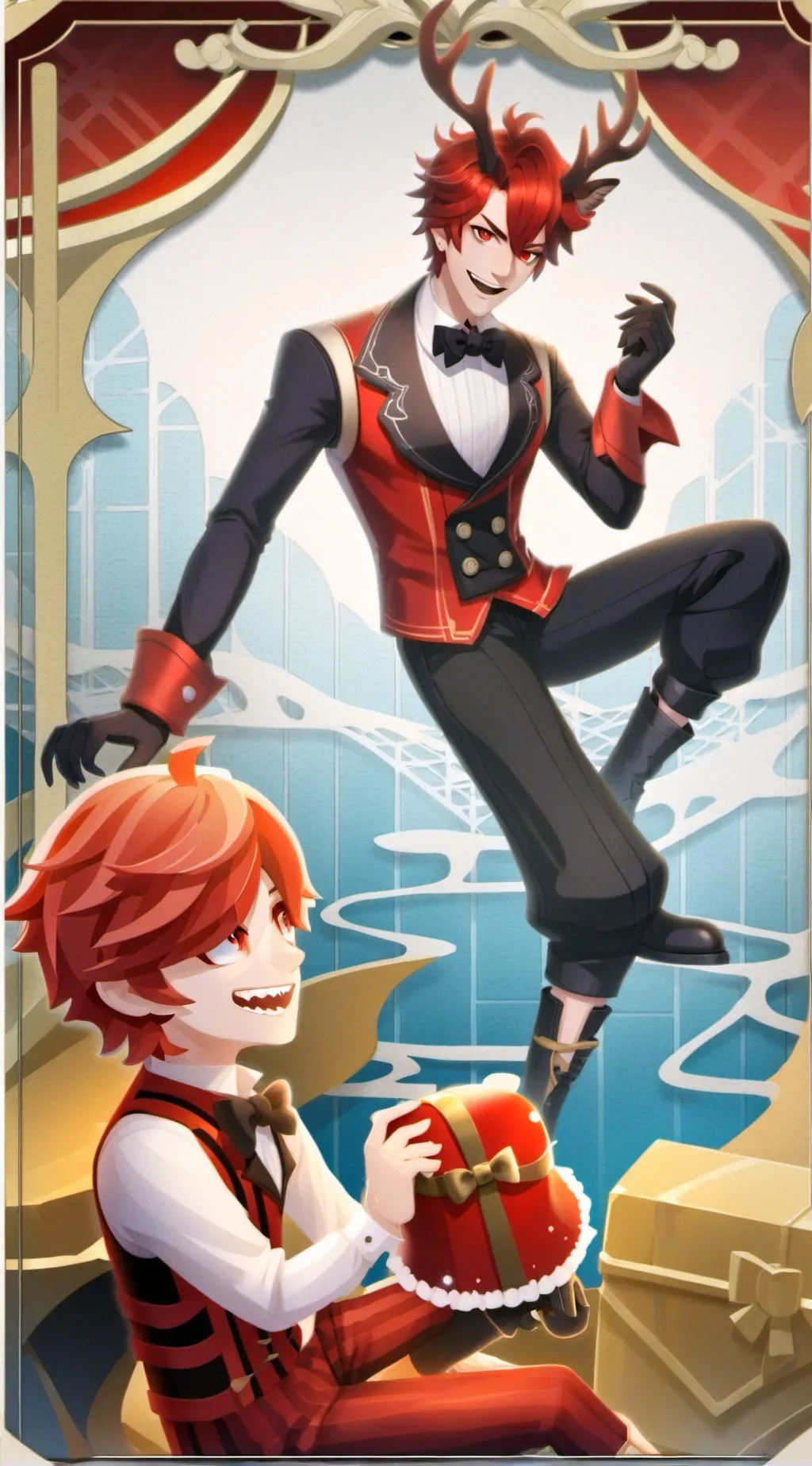 ai character: radioapple background