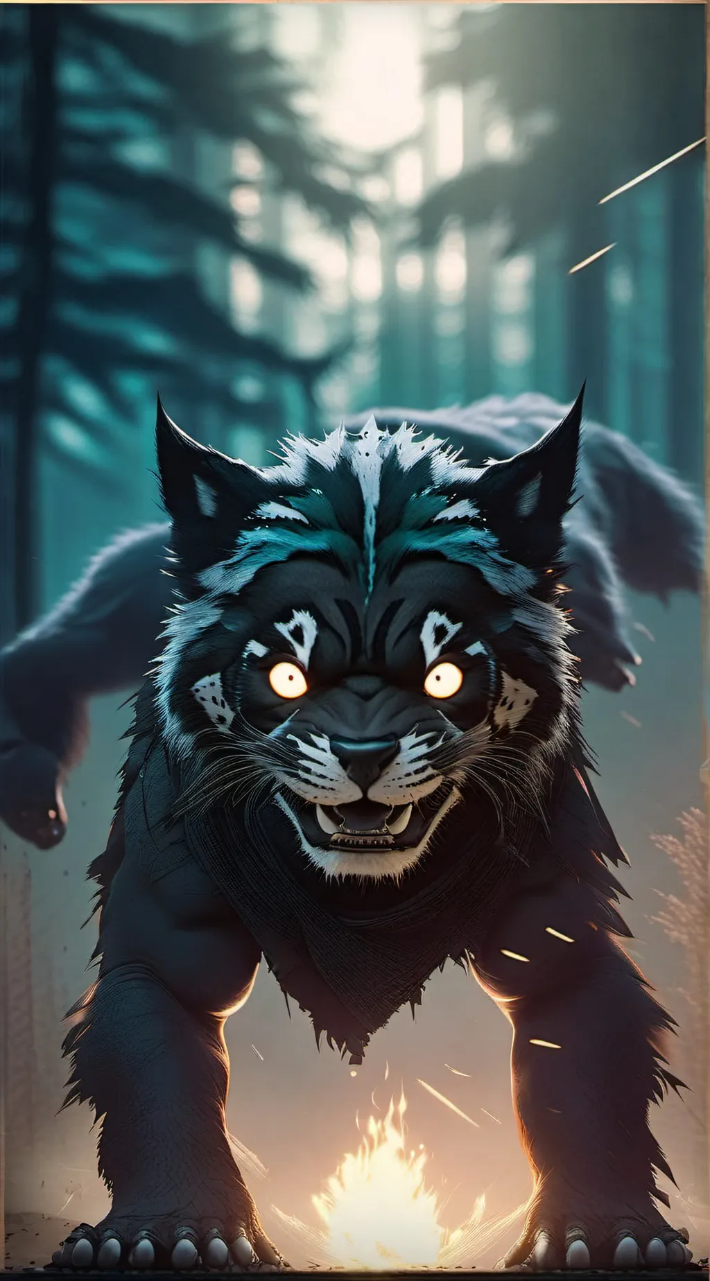 ai character: monstet cat background