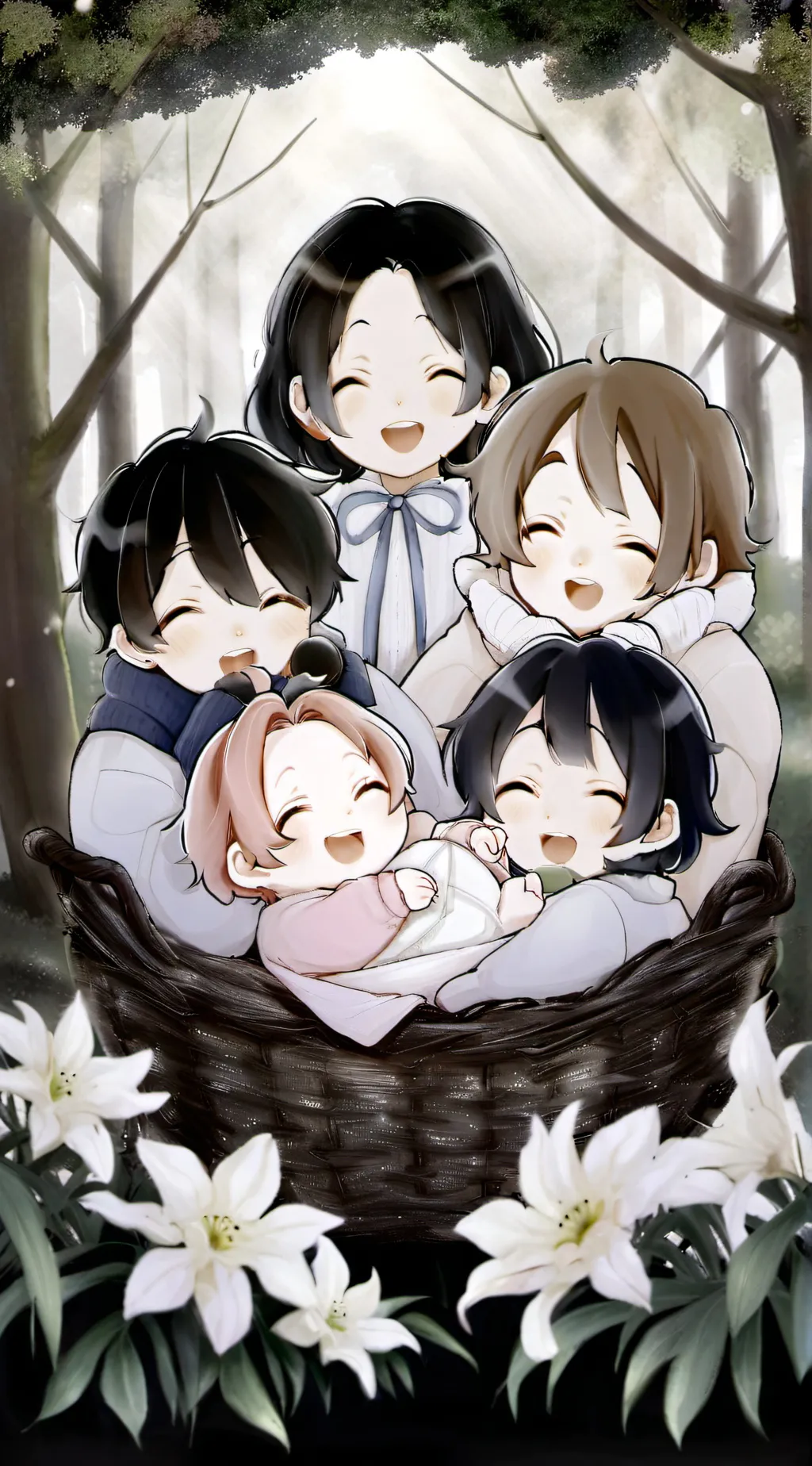 ai character: TADC but babies? background