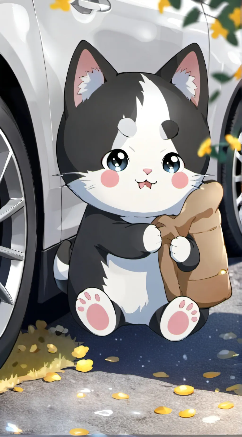 ai character: Poor kitty  background