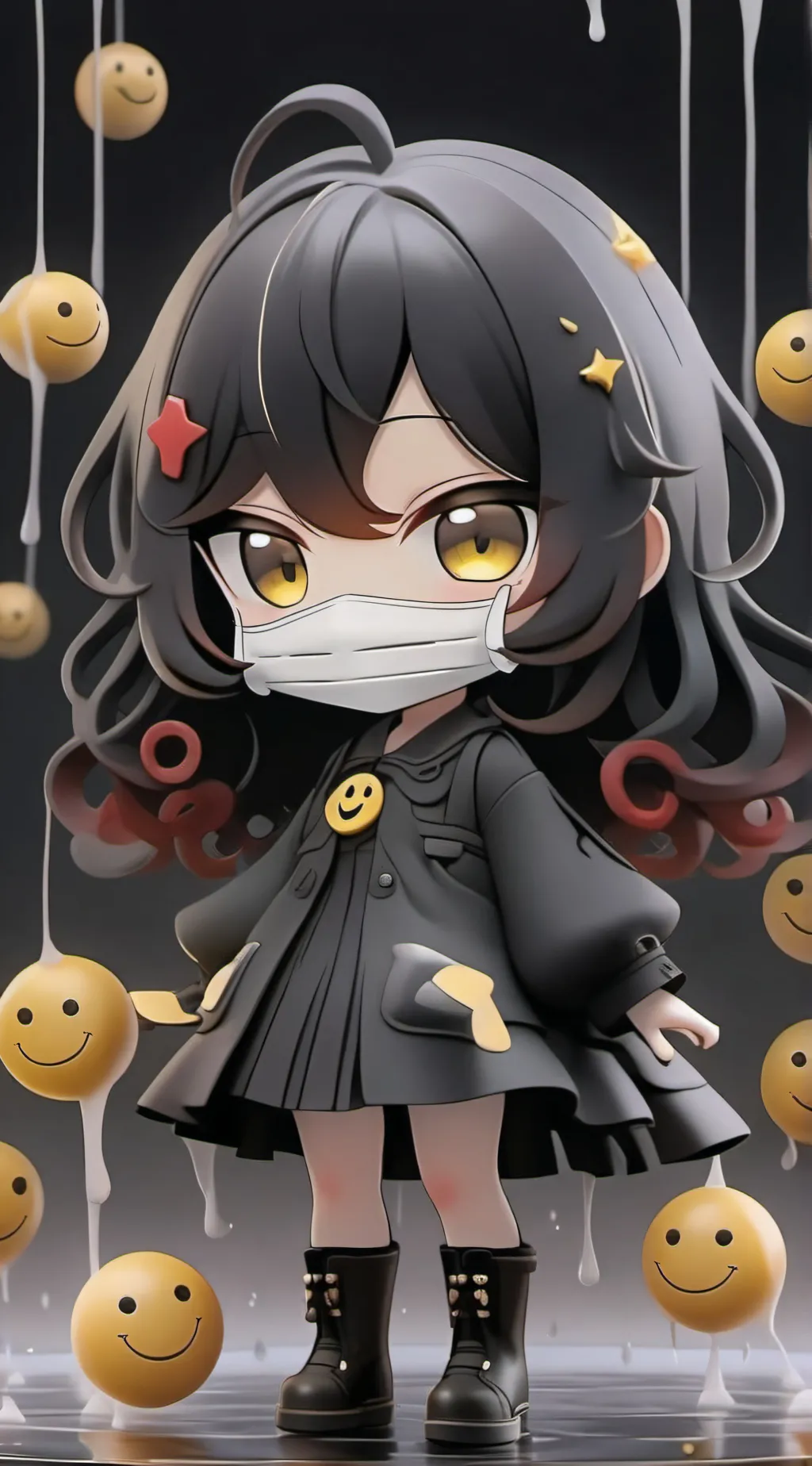 ai character: mha smile virus background