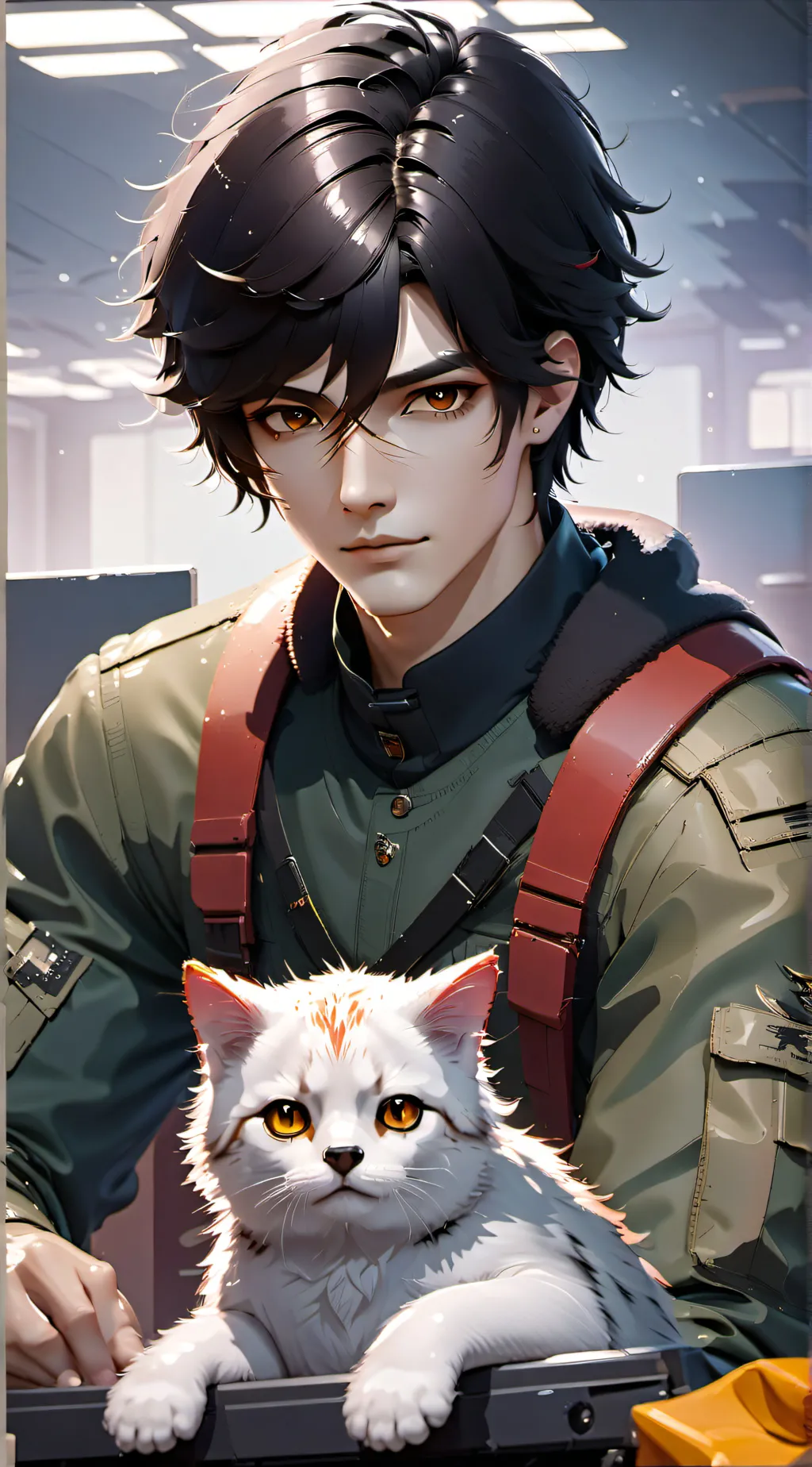 ai character: Leon background