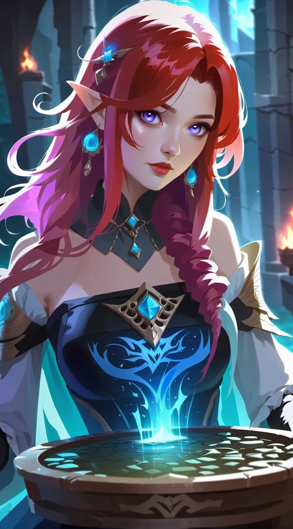 ai character: Ashley  background