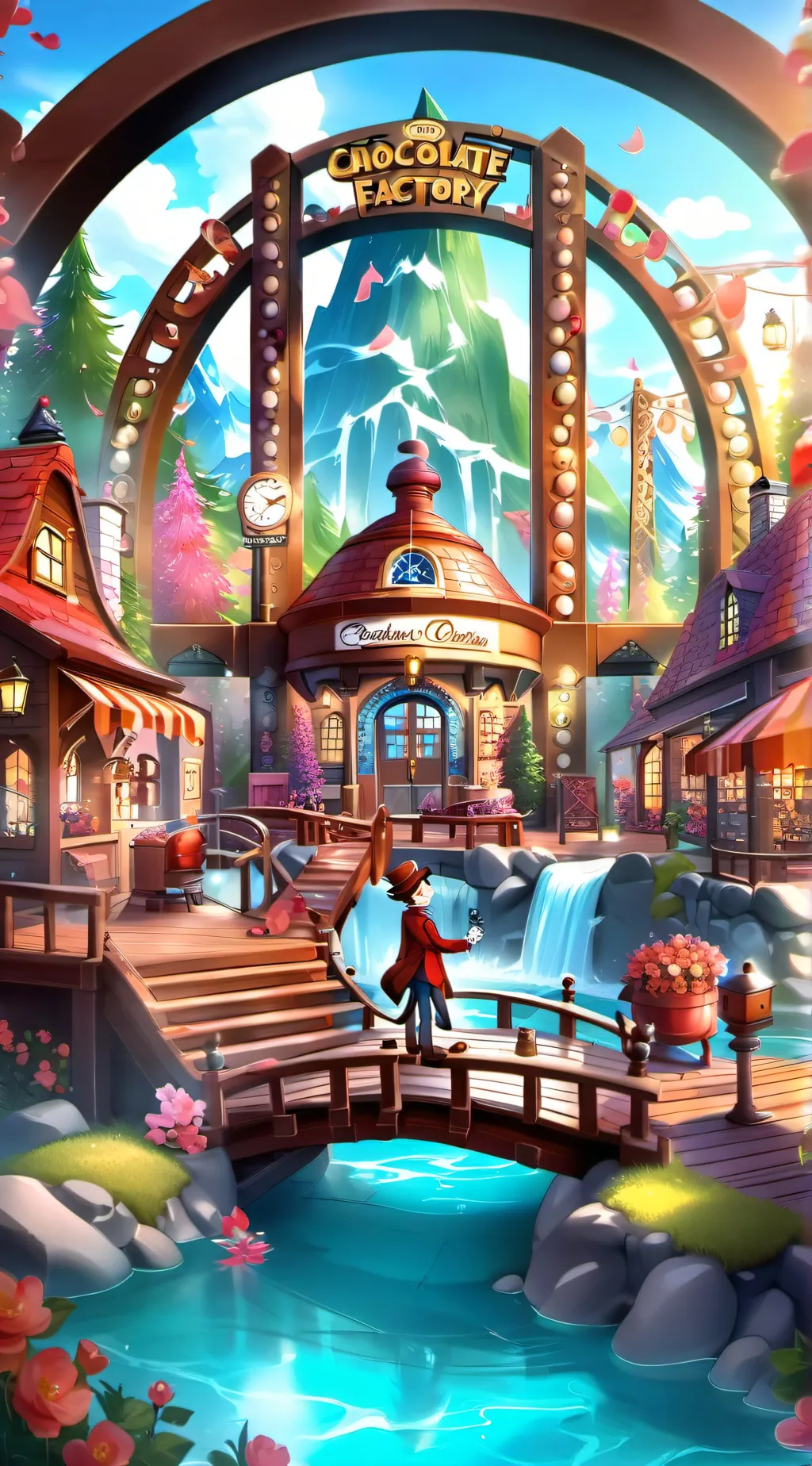 ai character: chocolate background