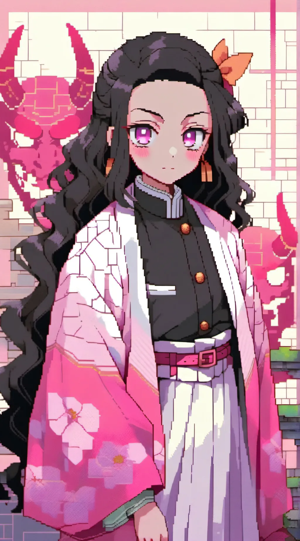 ai character: Nezuko Kamado  background