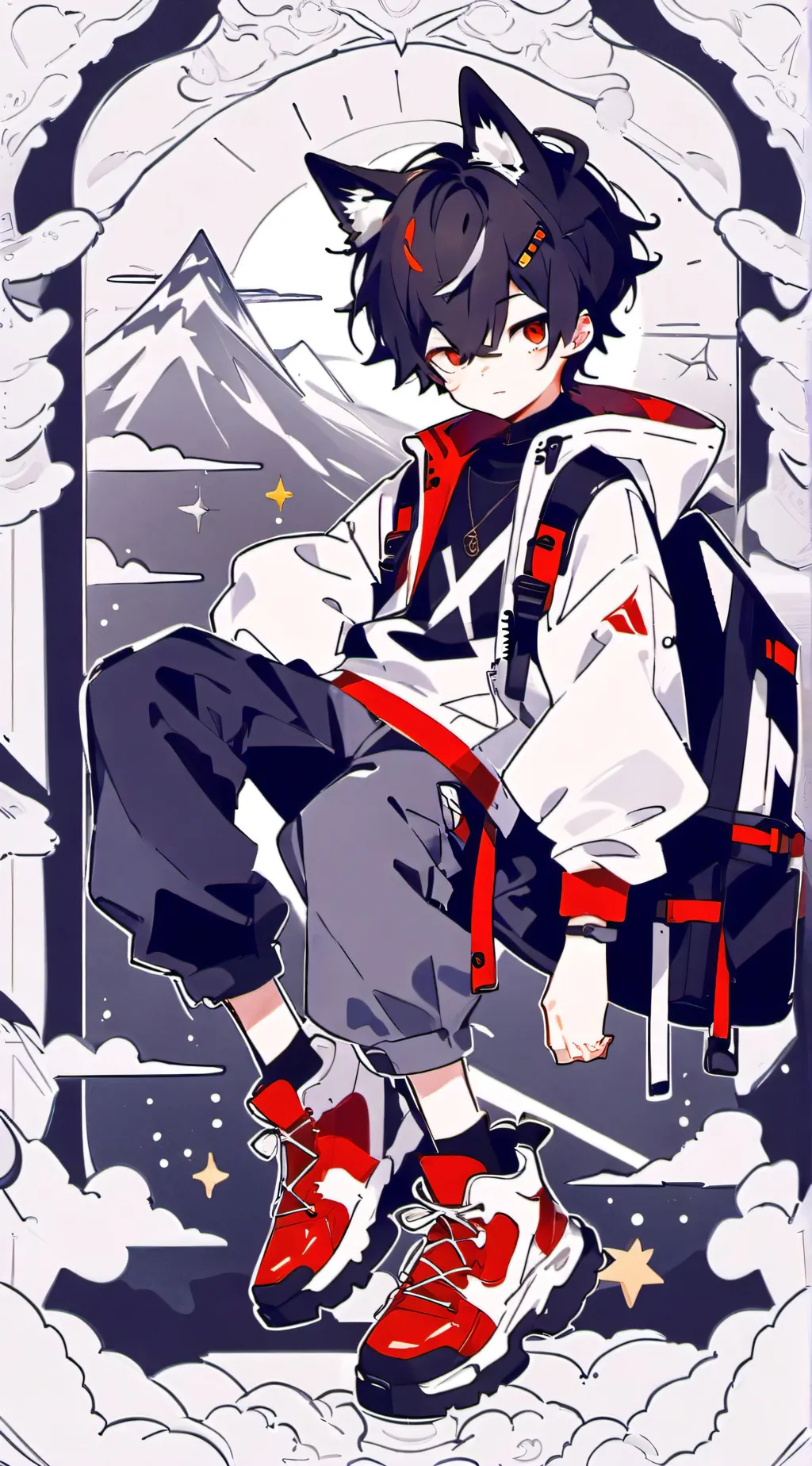 ai character: Adrian  background