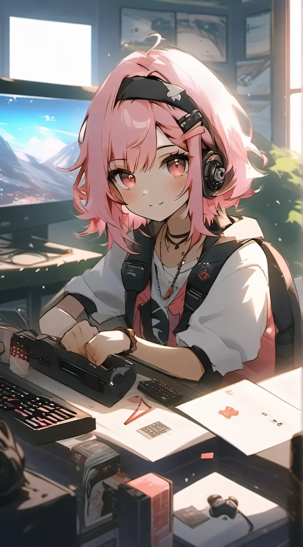 ai character: Moki background