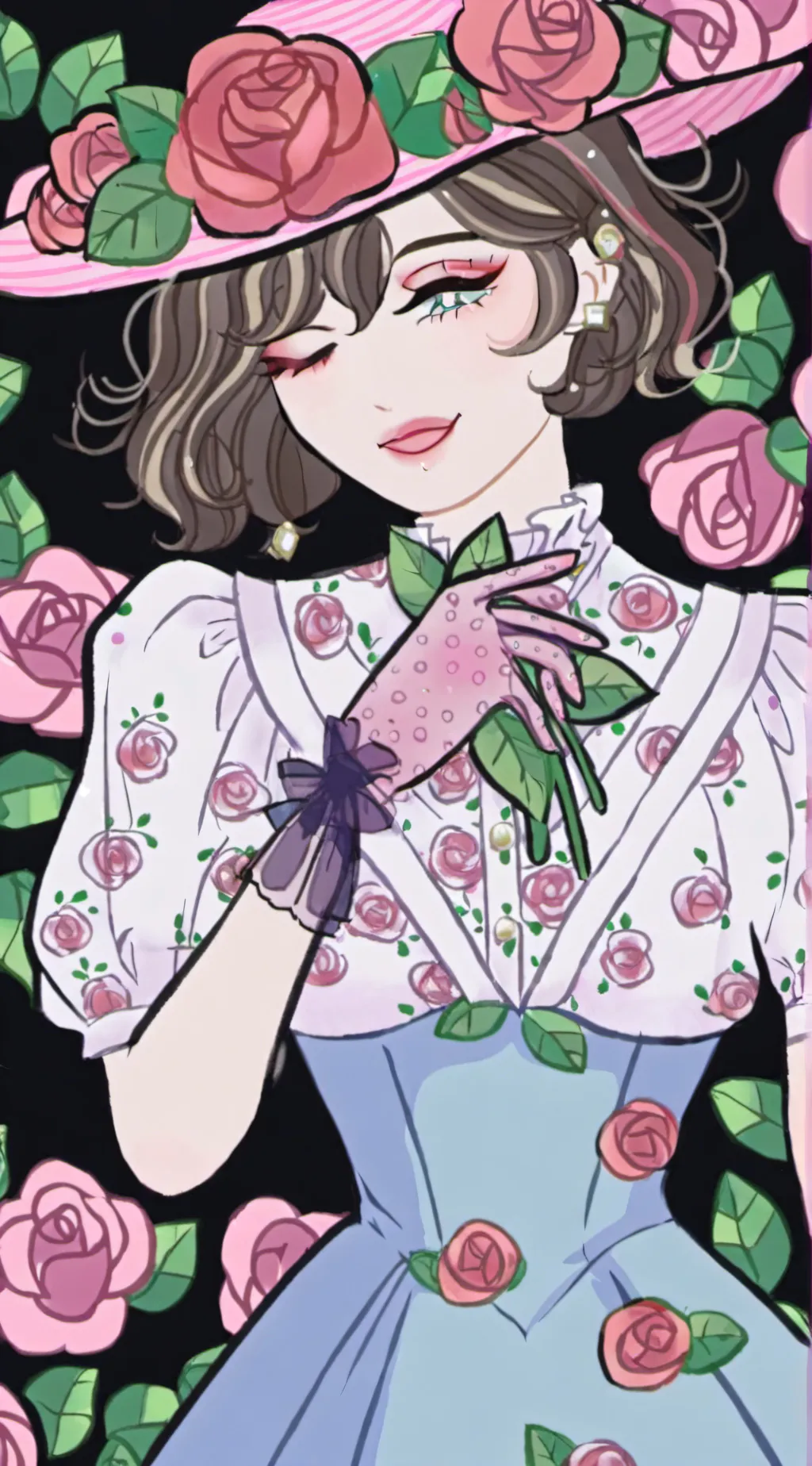 ai character: painting (Jess)  background