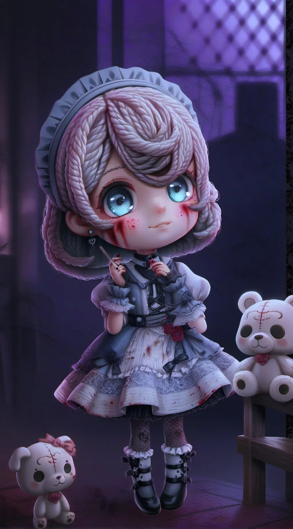 ai character: Kawaii daycare background