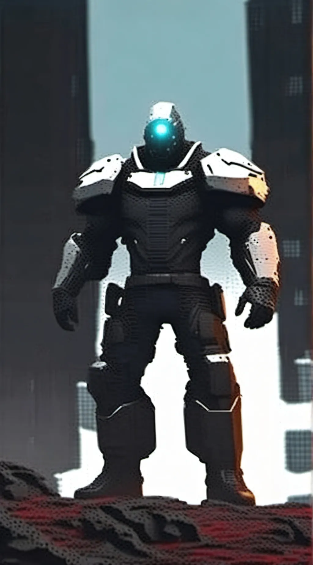 ai character: titan camera man background