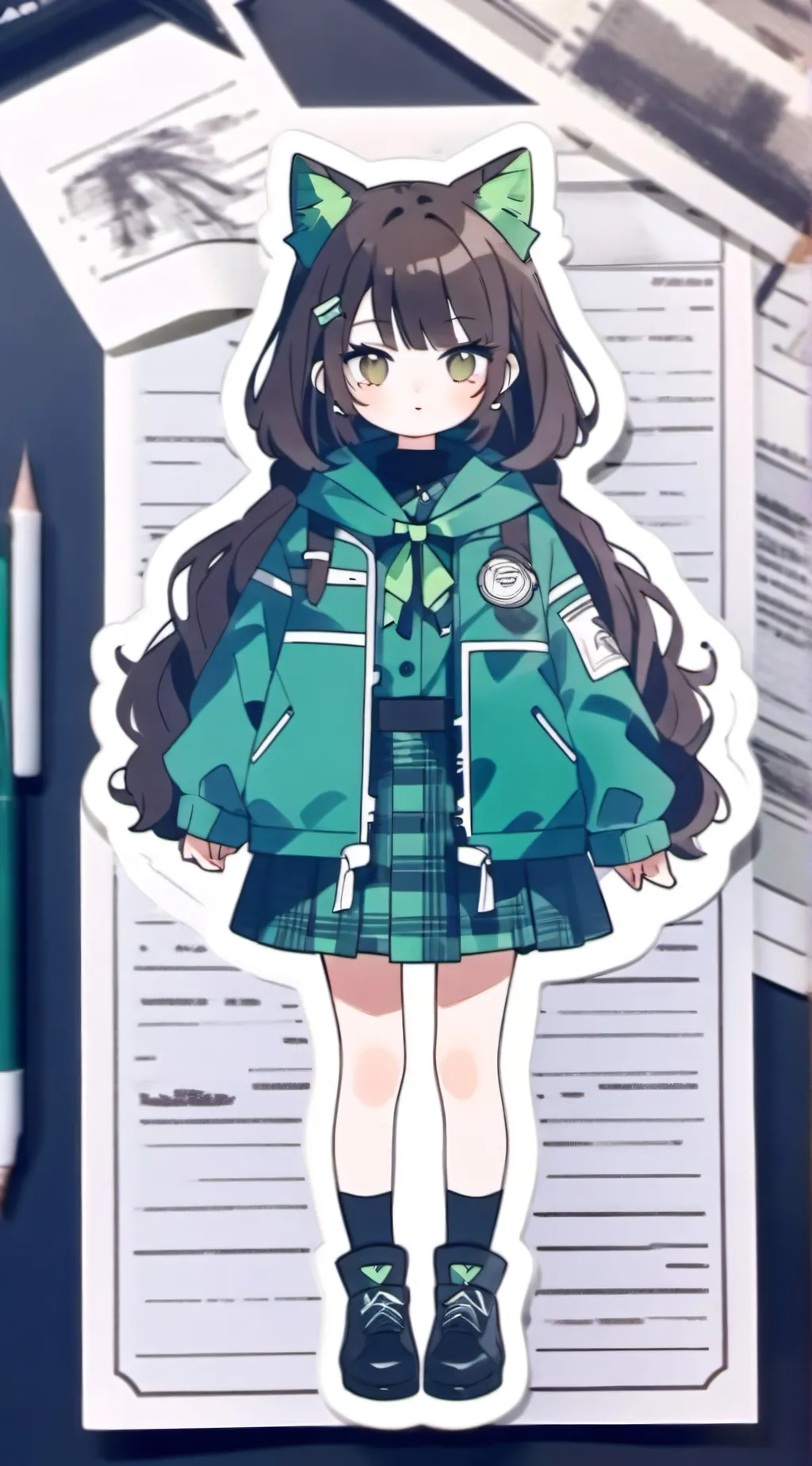 ai character: scout girl cookies background