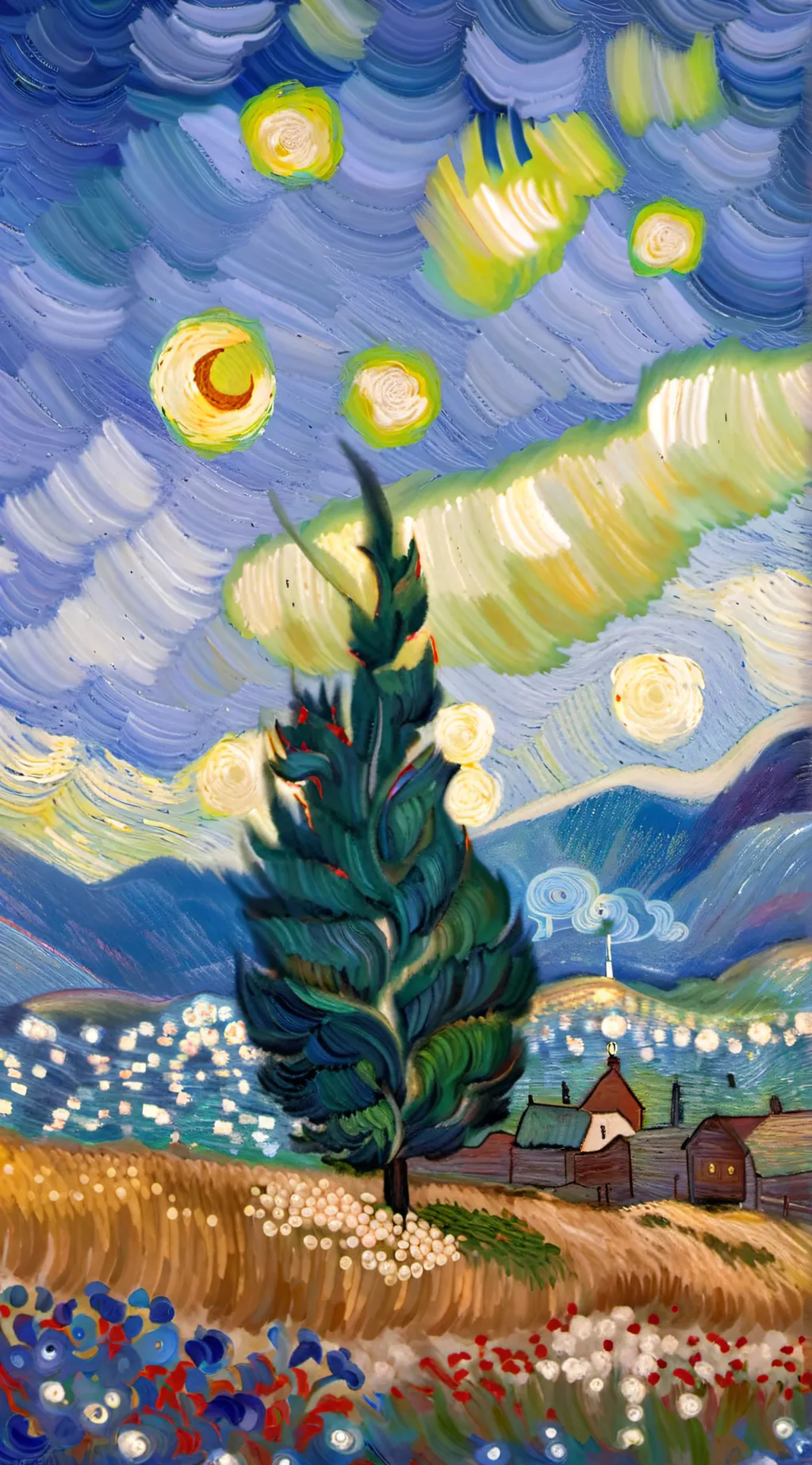 ai character: Painting background