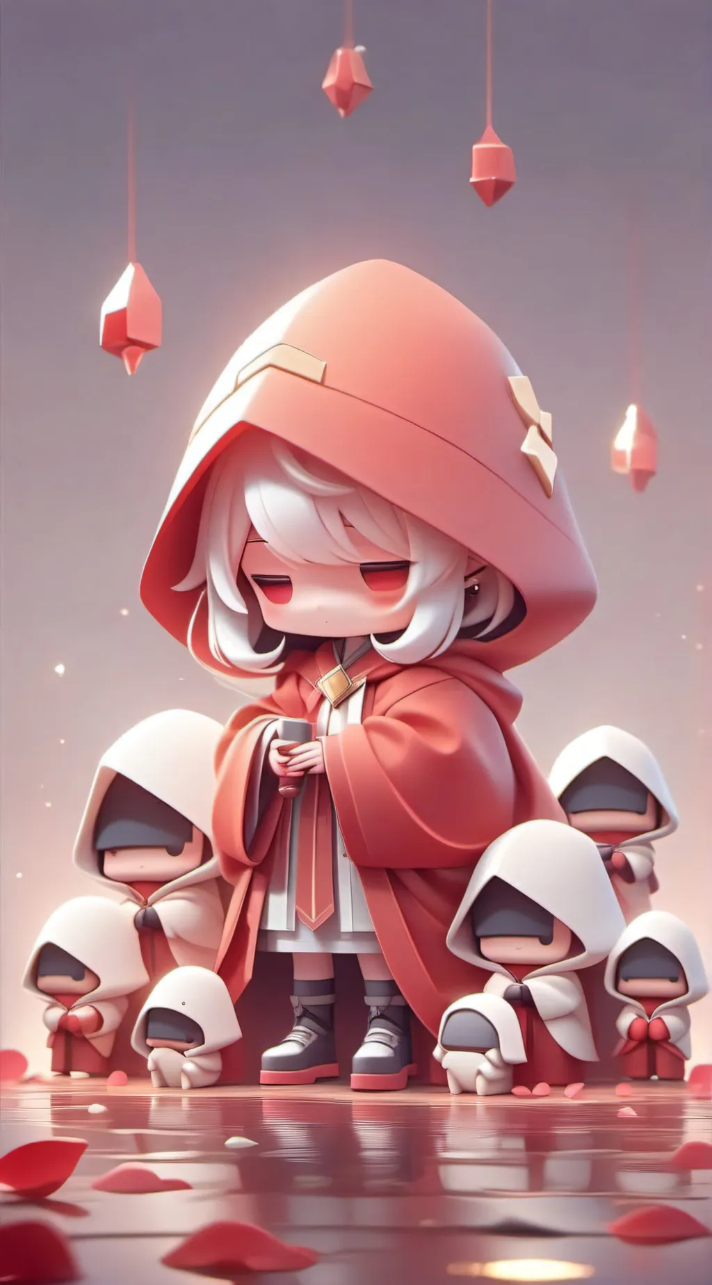 ai character: Red Among Us background