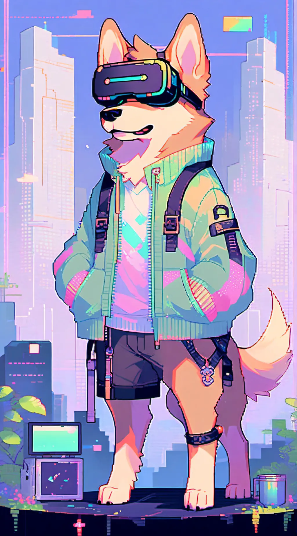 ai character: dew background