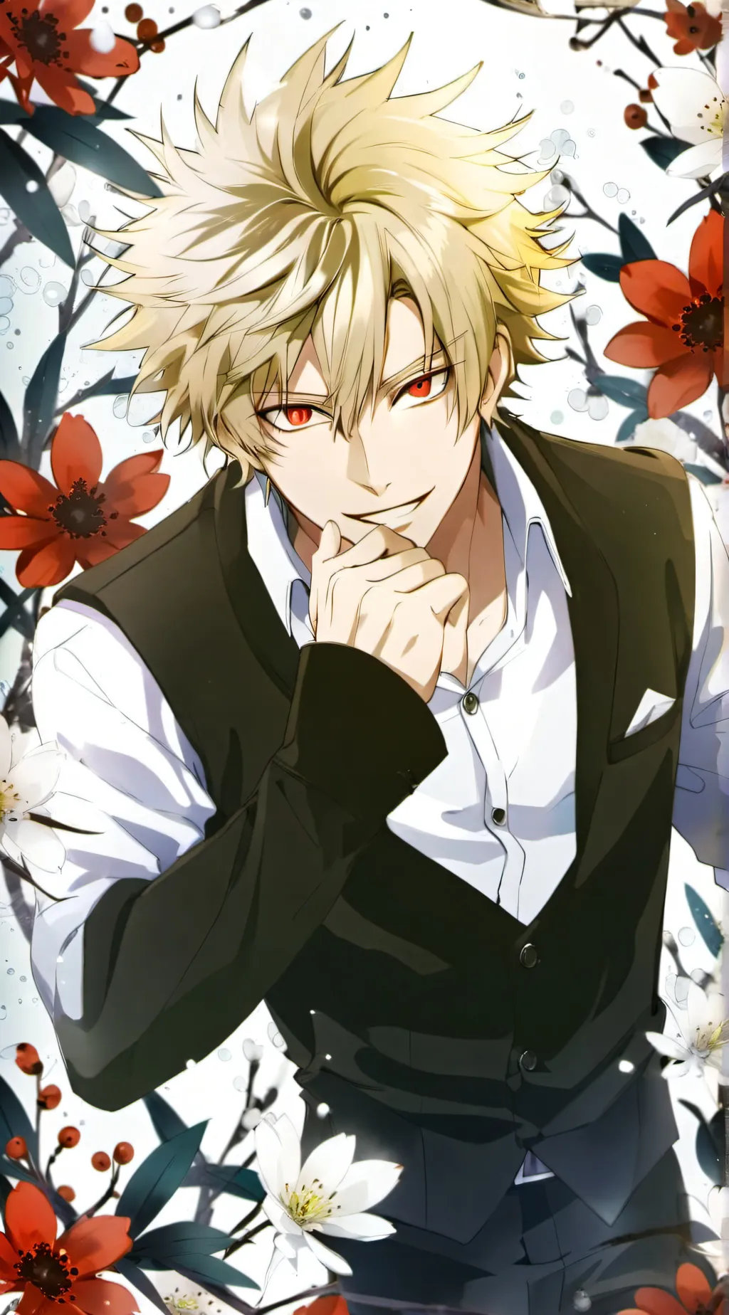 ai character: Katsuki Bakugo background