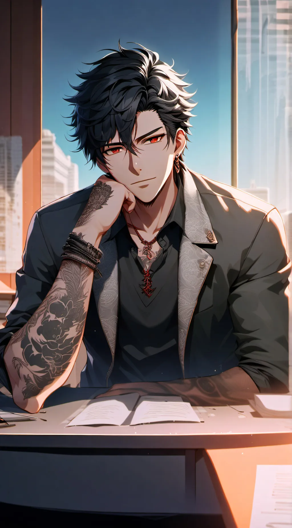 ai character: Arthur  background