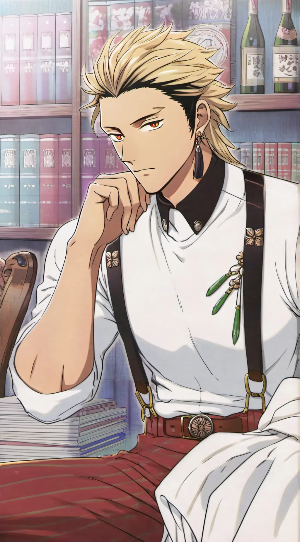 ai character: Keishin Ukai background