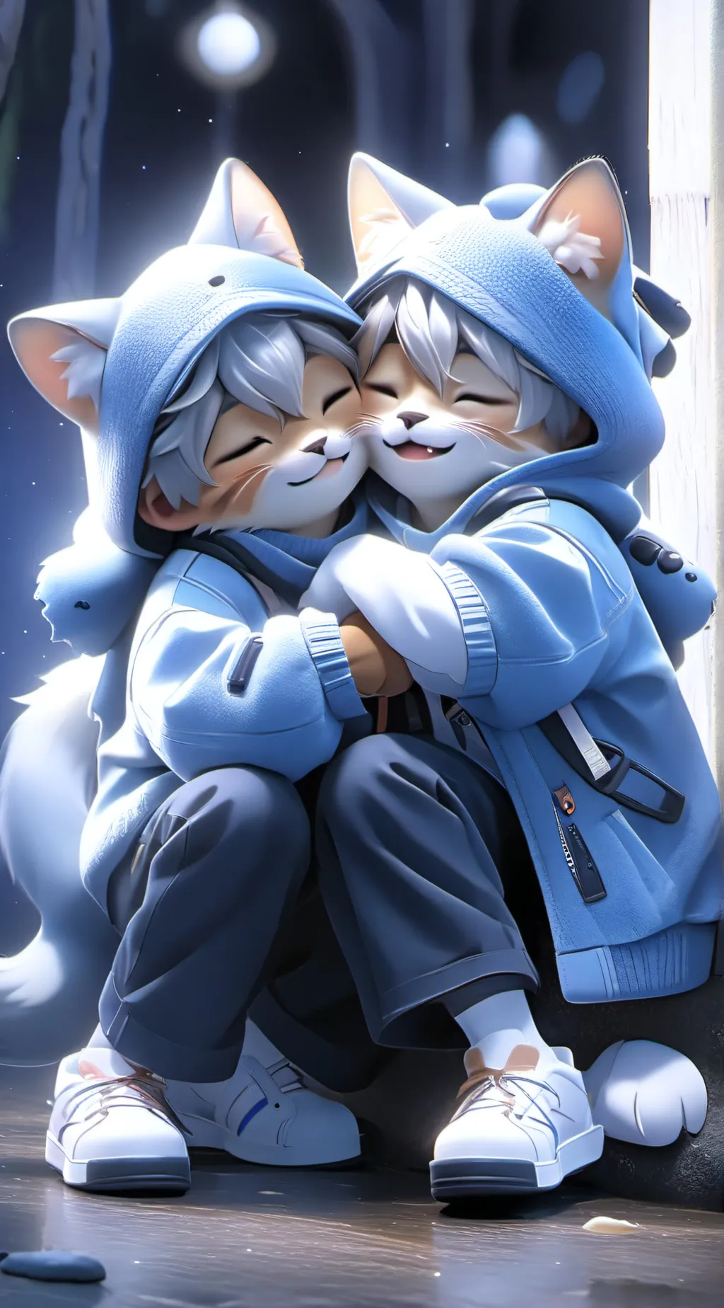 ai character: Smiley critters  background